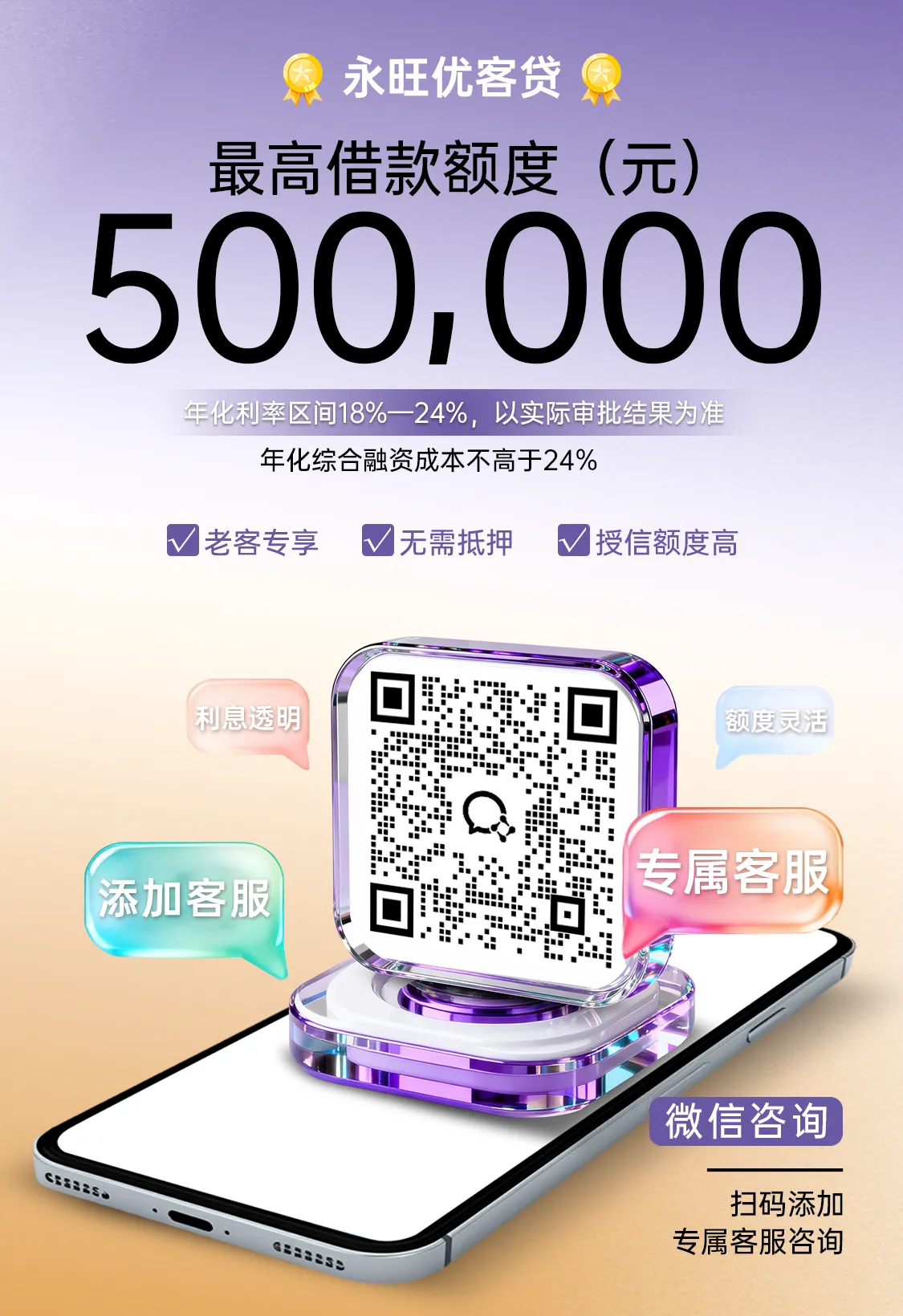 优客贷是永旺小贷为老客户提供的专属贷款福利，可申请续贷，提交申请后审核，以实际审批结果为准，无需抵押，额度 0.5万-30万，还款期数 12/18/24/36，还款方式灵活，到账快捷